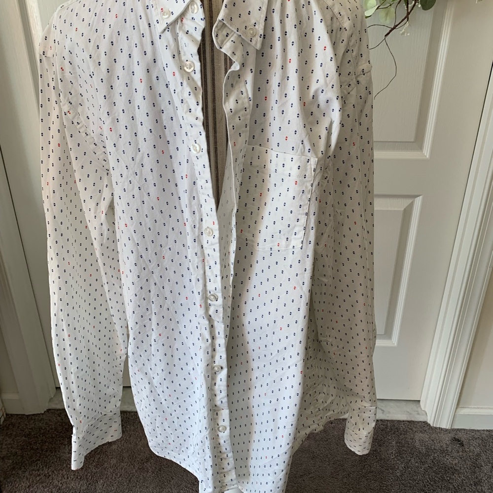 Casual White Button Down Shirt